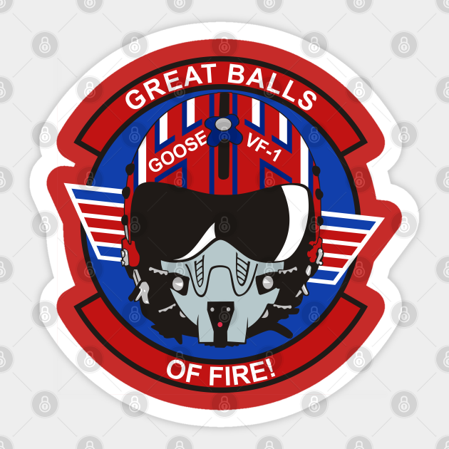 Goose Helmet Top Gun Sticker Teepublic